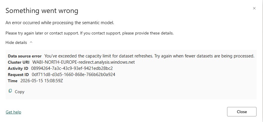 Understanding The “You’ve Exceeded The Capacity Limit For Dataset Refreshes” Error in Power BI